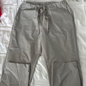 Men's Drawstring Dress Pants in Light Gray